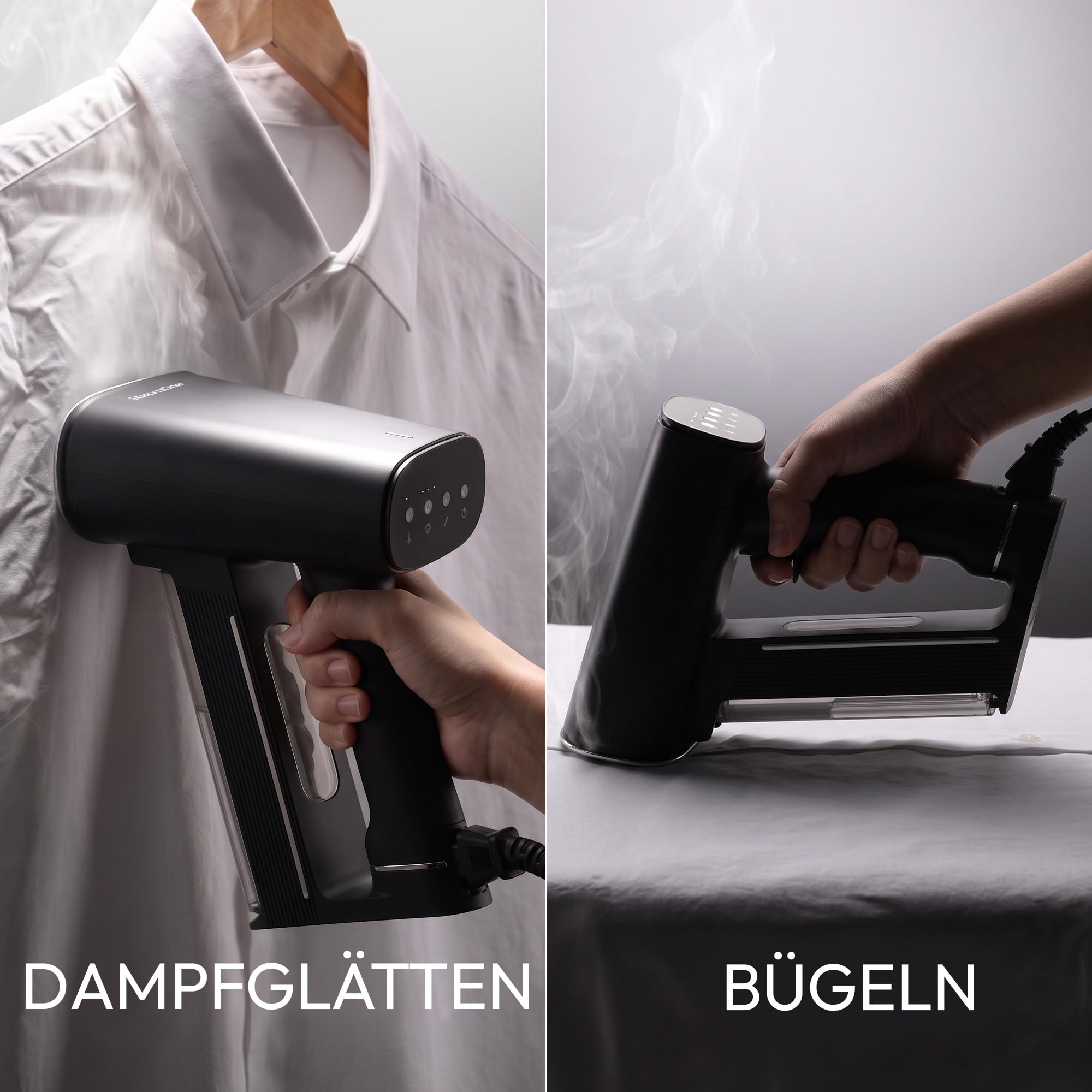 SteamOne Oscar Dampfglätter Bügeleisen 2-in-1 Schwarz 2200W