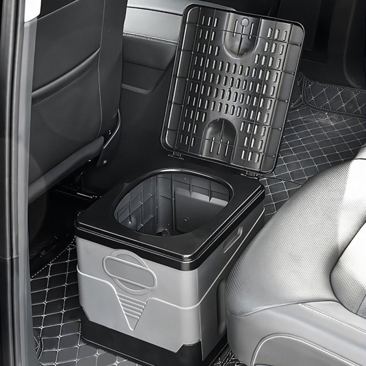 Abaodam Wc Portatile Pieghevole in Pp per Campeggio e Emergenza Buona Capacità di Carico, per Auto e Viaggi Outdoor