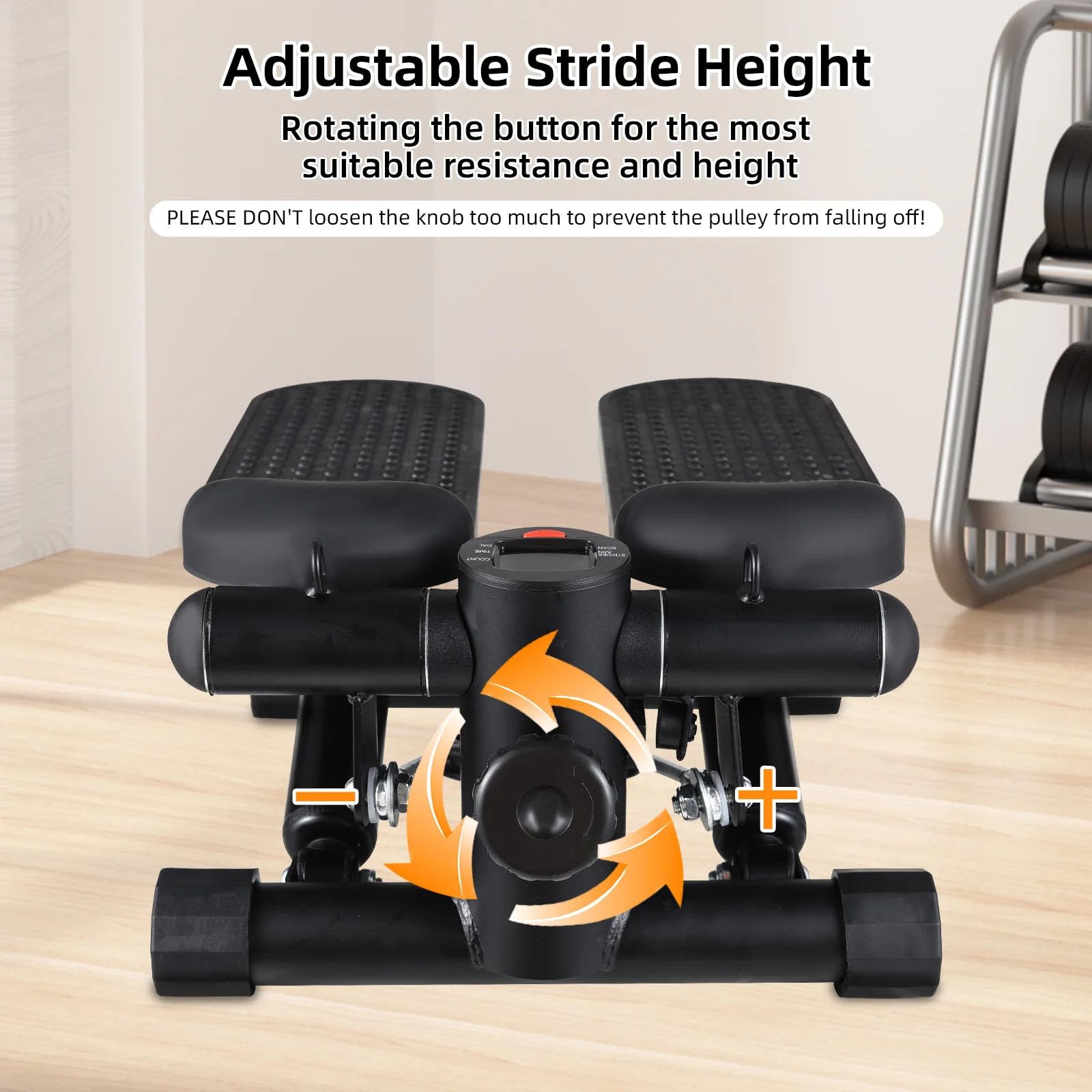 Mini Stepper Per Scale Per Cardio A Casa, Macchina Da Esercizio Con Monitor Lcd, Resistenza Regolabile, Pedali Antiscivolo, Capacità 150 Kg