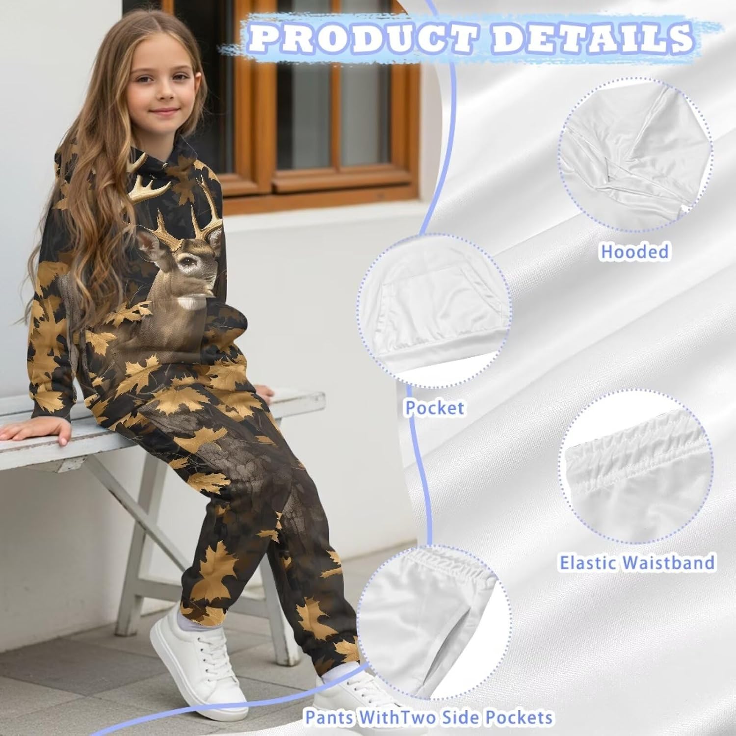 Kids Sweatsuit 5-12 Versatile Sweatshirt and Sweatpants Joggers Set Soft Hoodie Sweatshirt Tops for Boys Girls