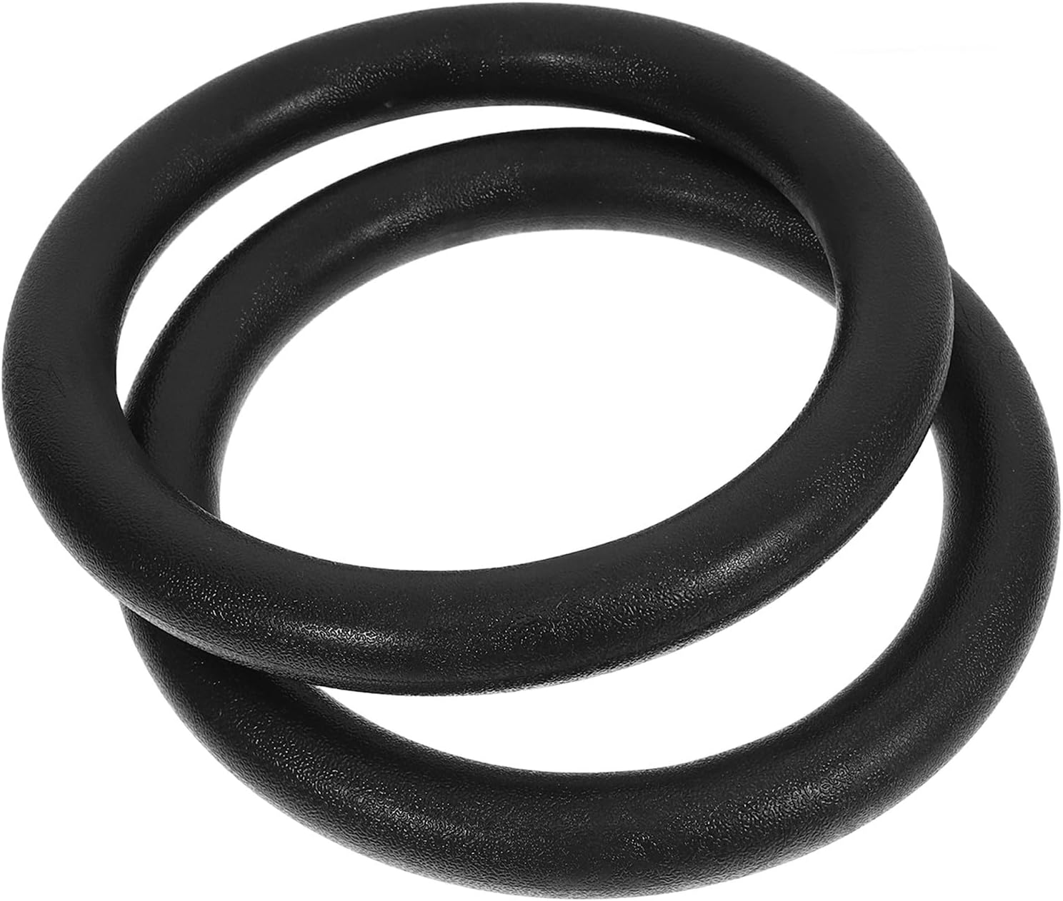 2pcs Fitness Rings Gymnastic Exercise Rings Black Abs Plastic Strength Training for Bodyweight and Cross-Training Use