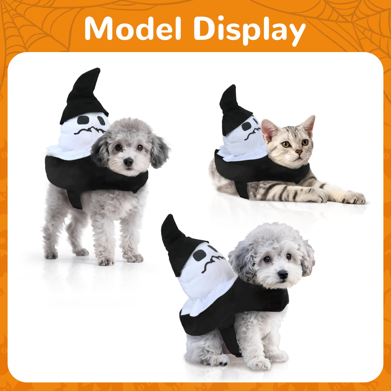 Dog Halloween Costumes, Dog Ghost Costume, Fancy Chucky Pet Cosplay Clothes - Image 4