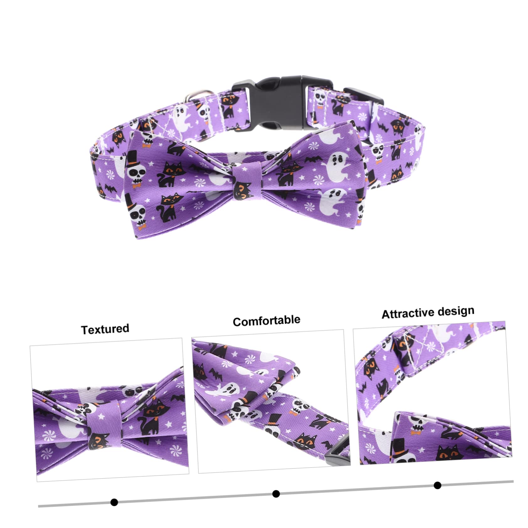 Sosoport 5stücke Dekorativer Katzenhalsband Für Halloween Mit Abnehmbarem Schleifen-Design Für Mittelgroße Haustiere Für Festliche Anlässe Und Partys