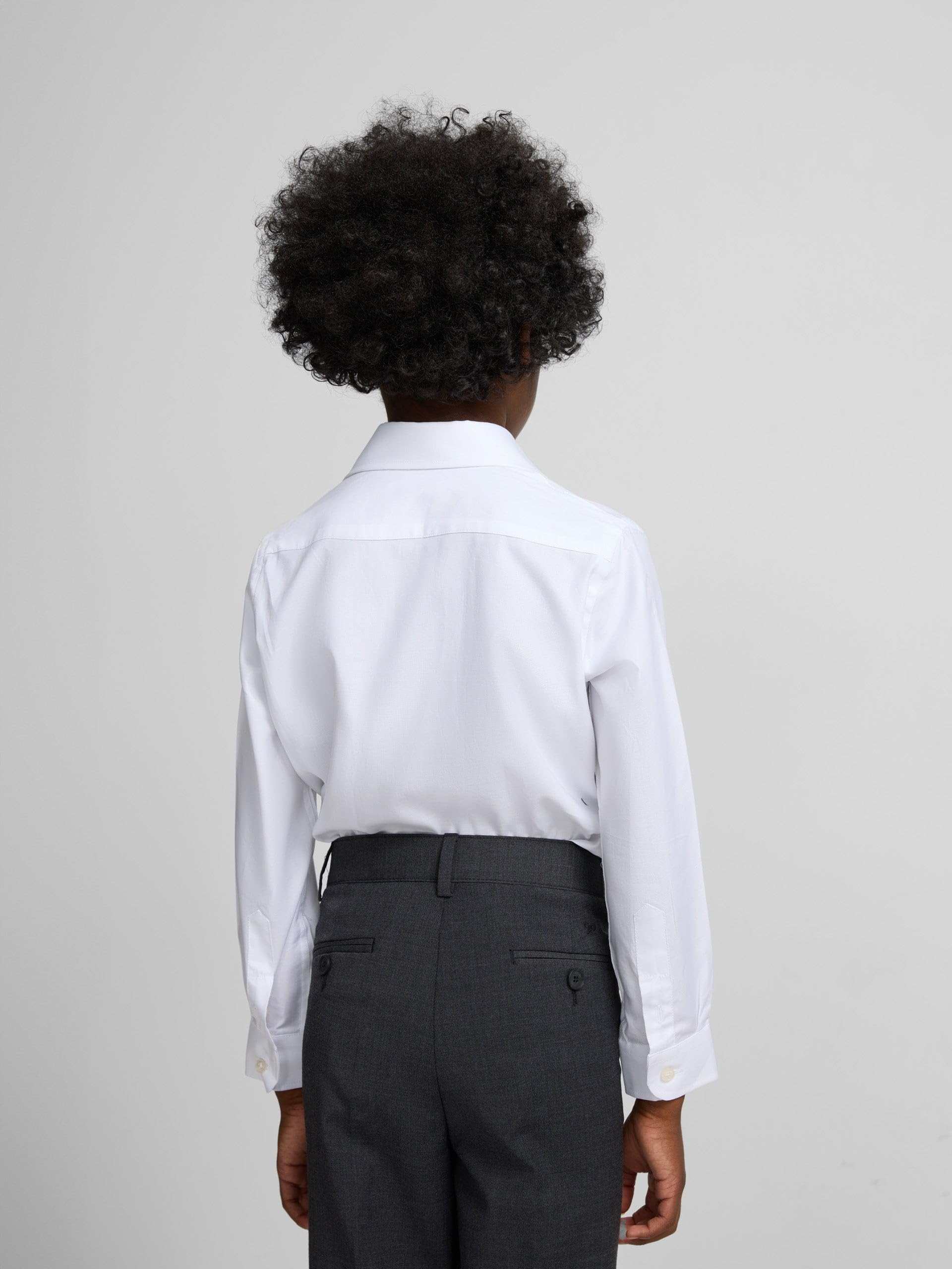 SILBON Camisa Vestir Kids Puño Simple Manga Larga para Niños