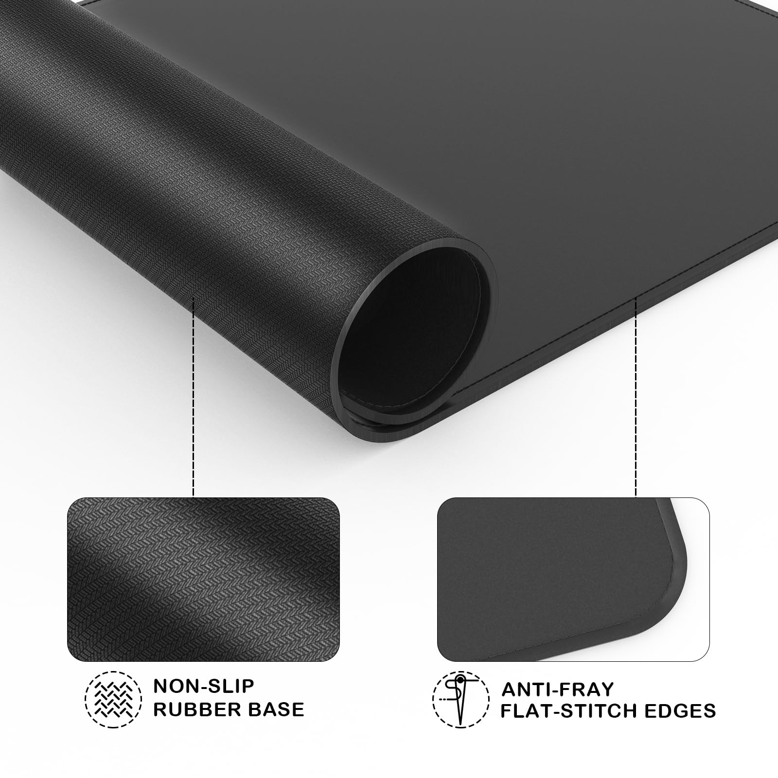 EFISH Tapis De Souris Avec Bords Cousus, Base En Caoutchouc Naturel Antidérapant Durable