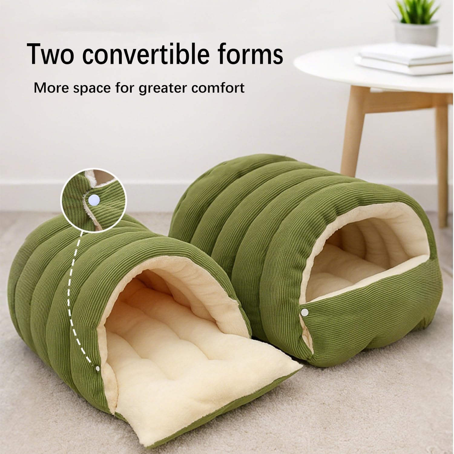 Nest Lit pour chat lavable, grotte pour chat, espace de couchage pour chat, lit douillet pour chat, peluche de coton, pliable, épais, pour chats d'intérieur (marron, XL)
