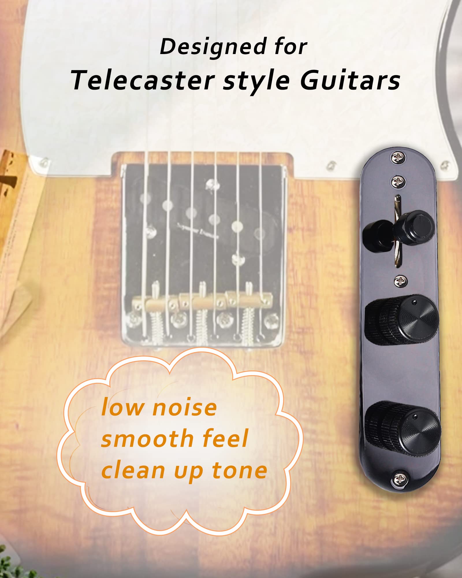 Placa de control de guitarra TL negra (negro)