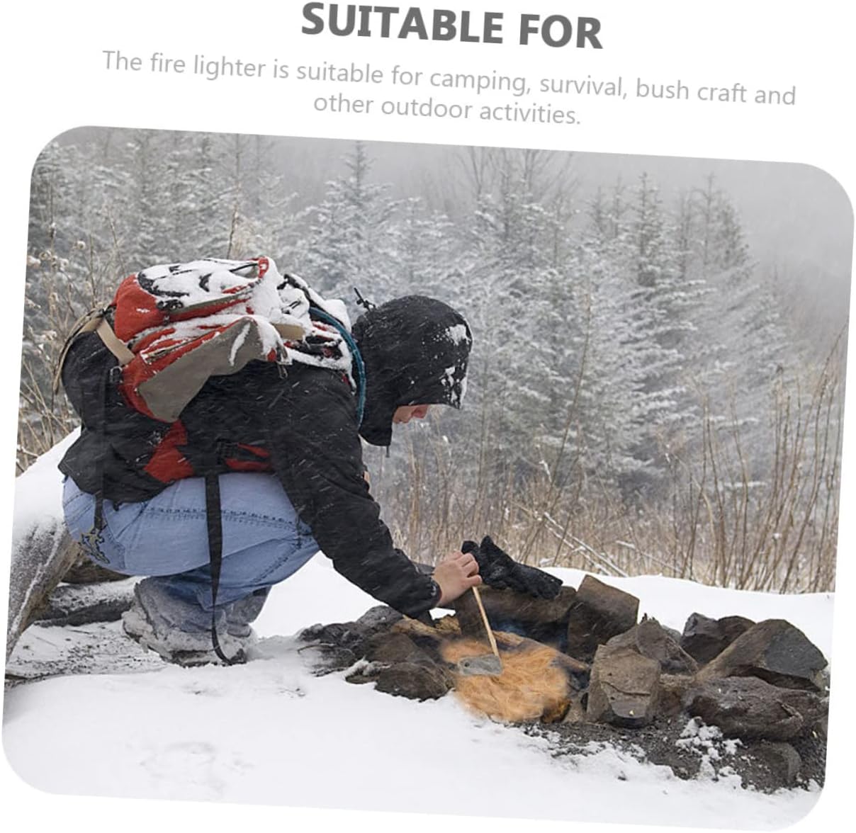 UPKOCH 5sets Professional Jute Fire Starters Durable Flame Starting Tools for Camping BBQ Outdoor Activities Weather Resistant Fire Accessories for Instant Combustion 3pcs*5