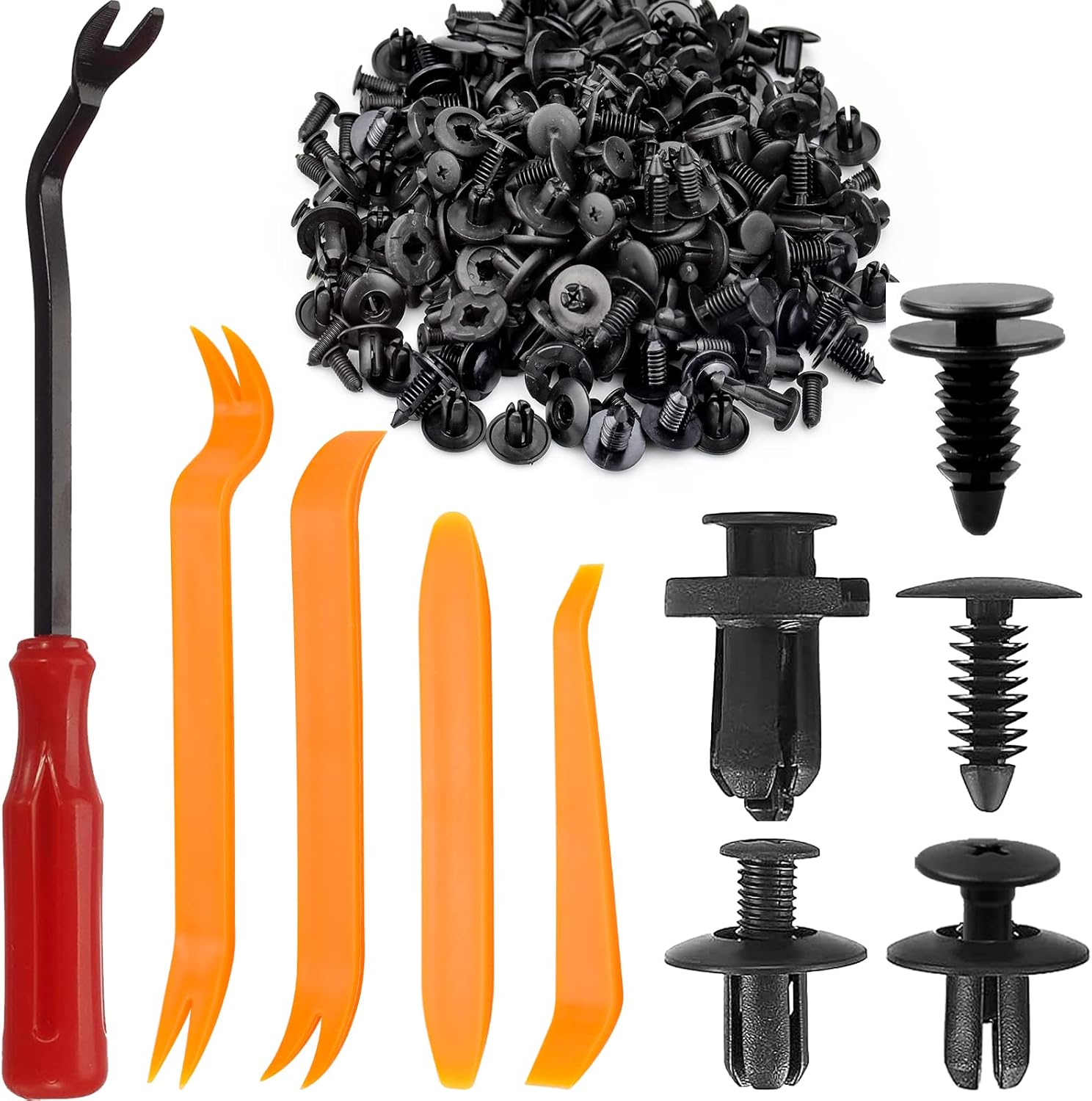 Amazon.fr 120 Pièces Rivet Clips Plastique avec Multi Formes et