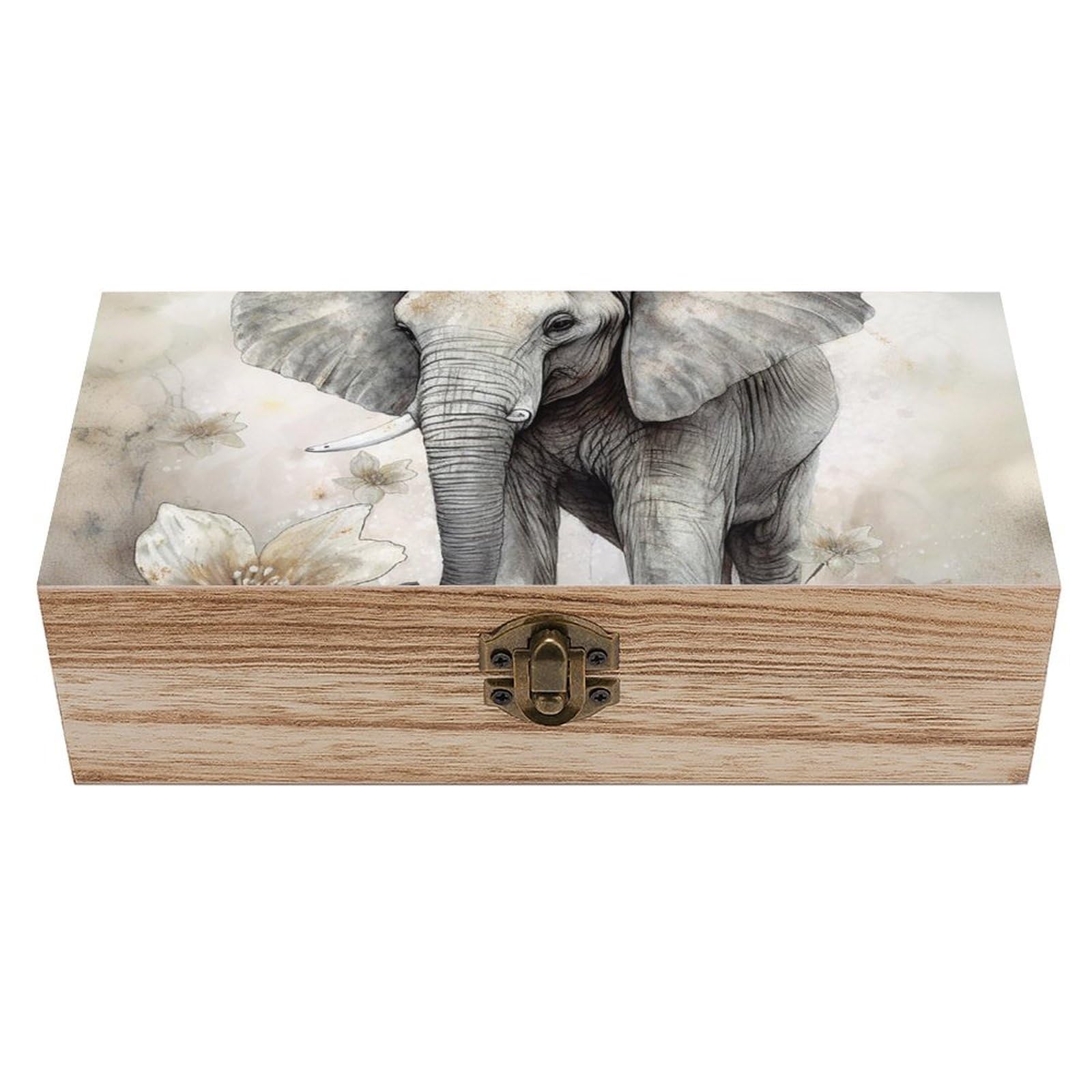 Boîte de rangement en bois bijoux coffret souvenirs animaux