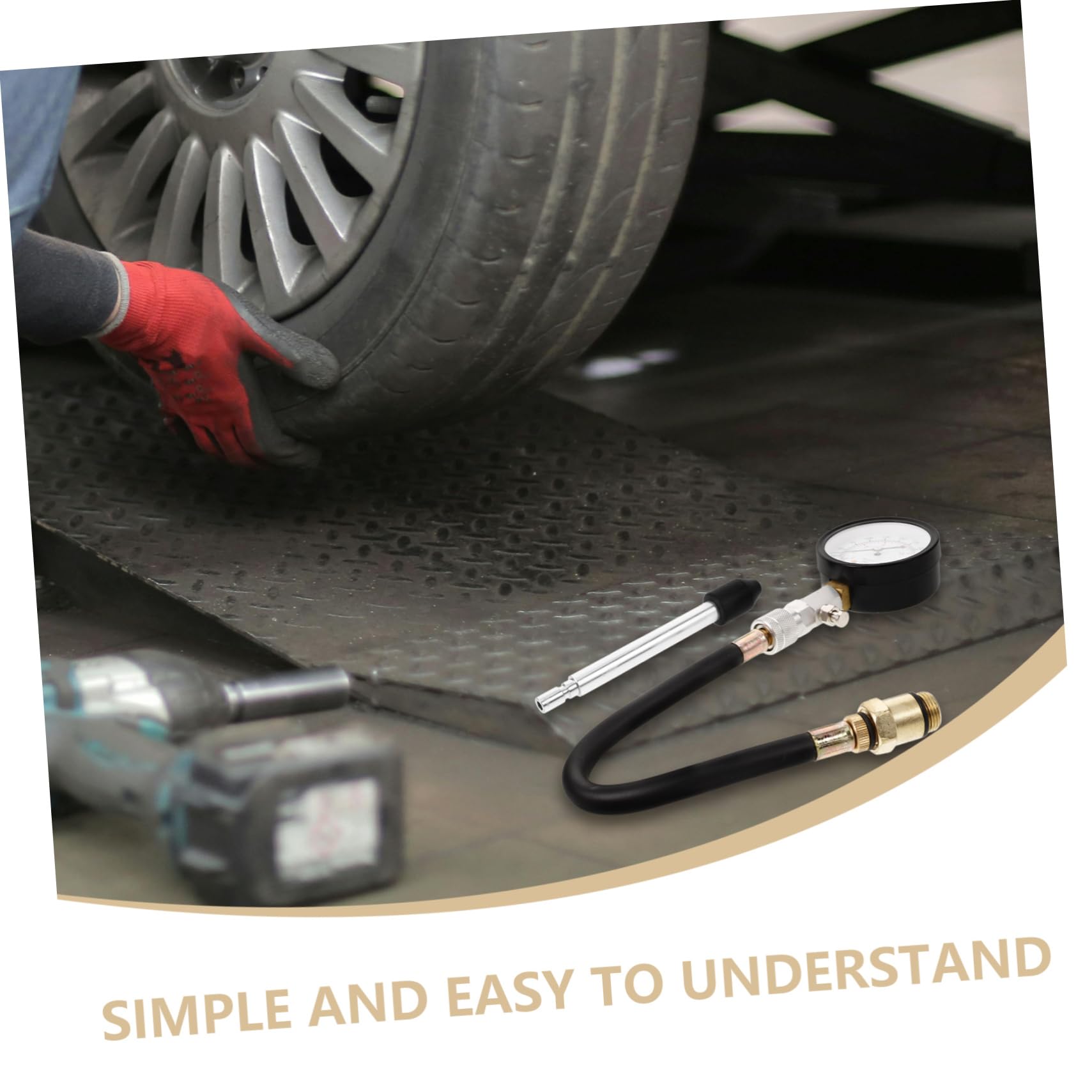 SOIMISS 1 set Kit Tester Compressione per Auto Strumento Professionale per Misurazione Pressione Cilindri Compatibile con Diversi Tipi Design Compatto e per Facilità Trasporto