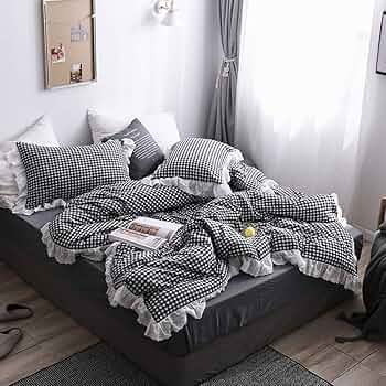 新品★薔薇リボン白鳥ギンガムチェック綿100%シングル掛け布団カバー枕カバー 717yEg2RPWL._UF350,350_QL50_.jpg
