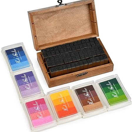 PandaHall Set Timbri Alfabeto E Numeri - 36 Pezzi In Ferro Con Maniglia Per Fai Da Te E Scrapbooking - Foto 5