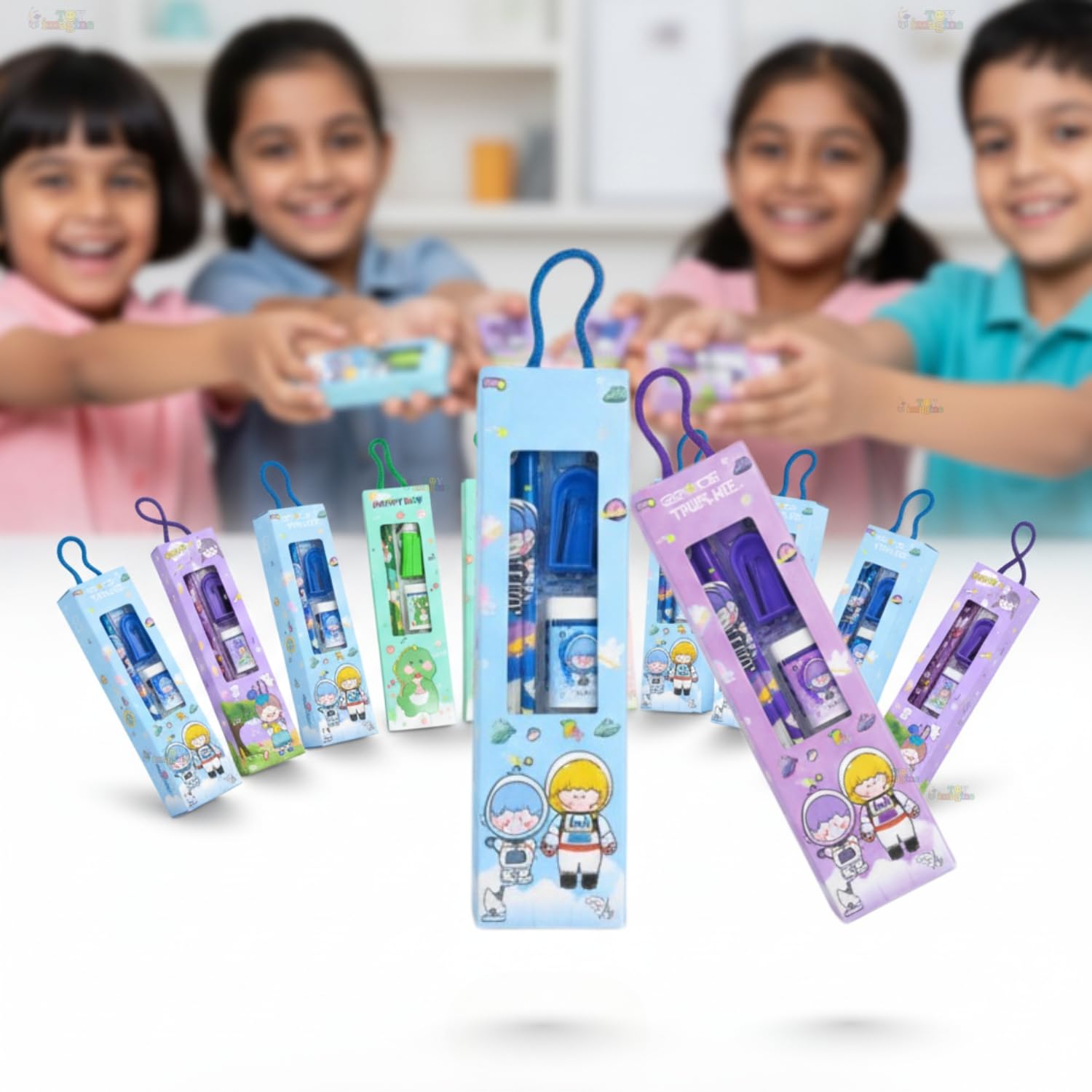 Toy Imagine Kids Stationery Kit for Birthday Return Gift | Pencil Kit with Pencils, Eraser & Sharpener | Suitable for Kids 3–12 Years | School & Party Distribution (Pack of 12)-image-18