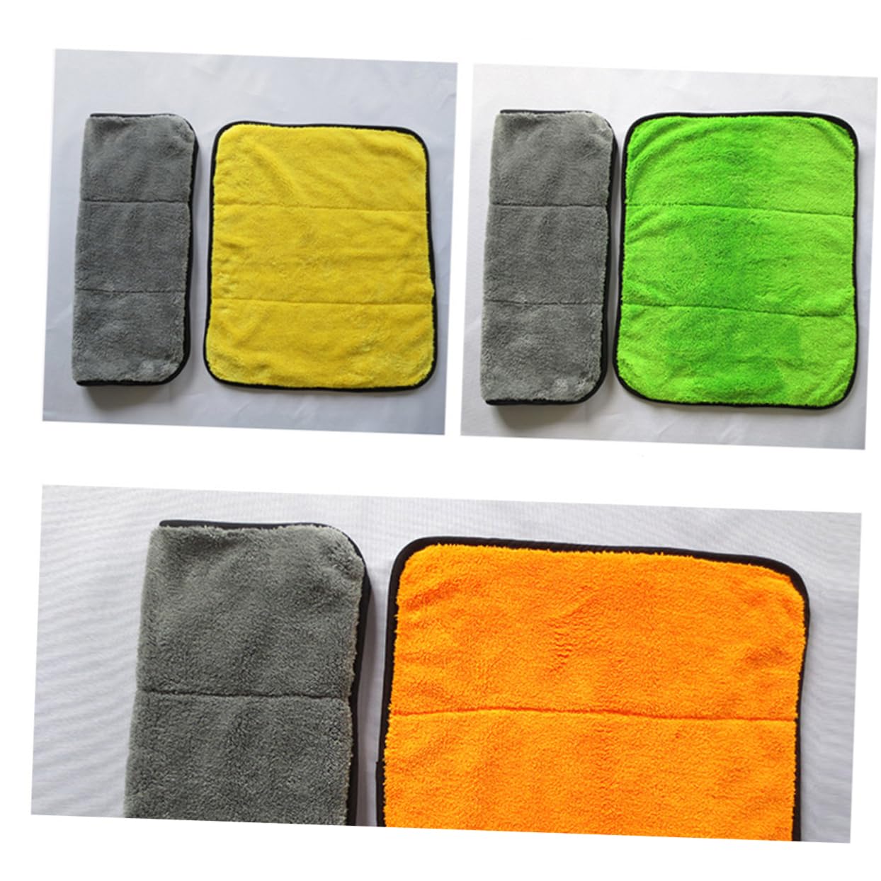iplusmile 3pezzi Asciugamani Microfibra Per Auto Asciugatura Rapida e Assorbente Panni Per Pulizia Sicuri Su Superfici Delicate Per Auto Casa Colore Verde