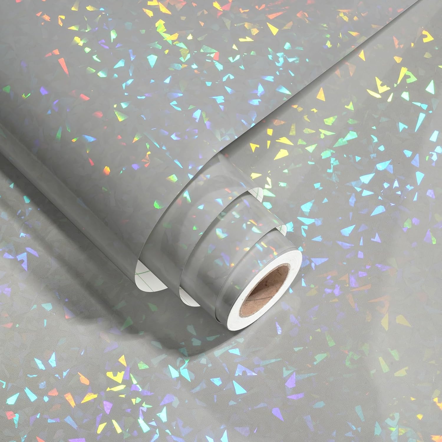 Laser Gem Clear Contact Paper Peel and Stick for Countertops 12"×118" Glitter Holographic Laminate Sheets Self Adhesive Waterproof Iridescent Stickers for Crafts Books Classroom Windows DIY