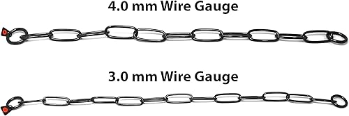 Miniatura 3 de Herm Sprenger - Collar de entrenamiento para perros de acero inoxidable de eslabones largos de eslabones largos | Cadena antideslizante para perros