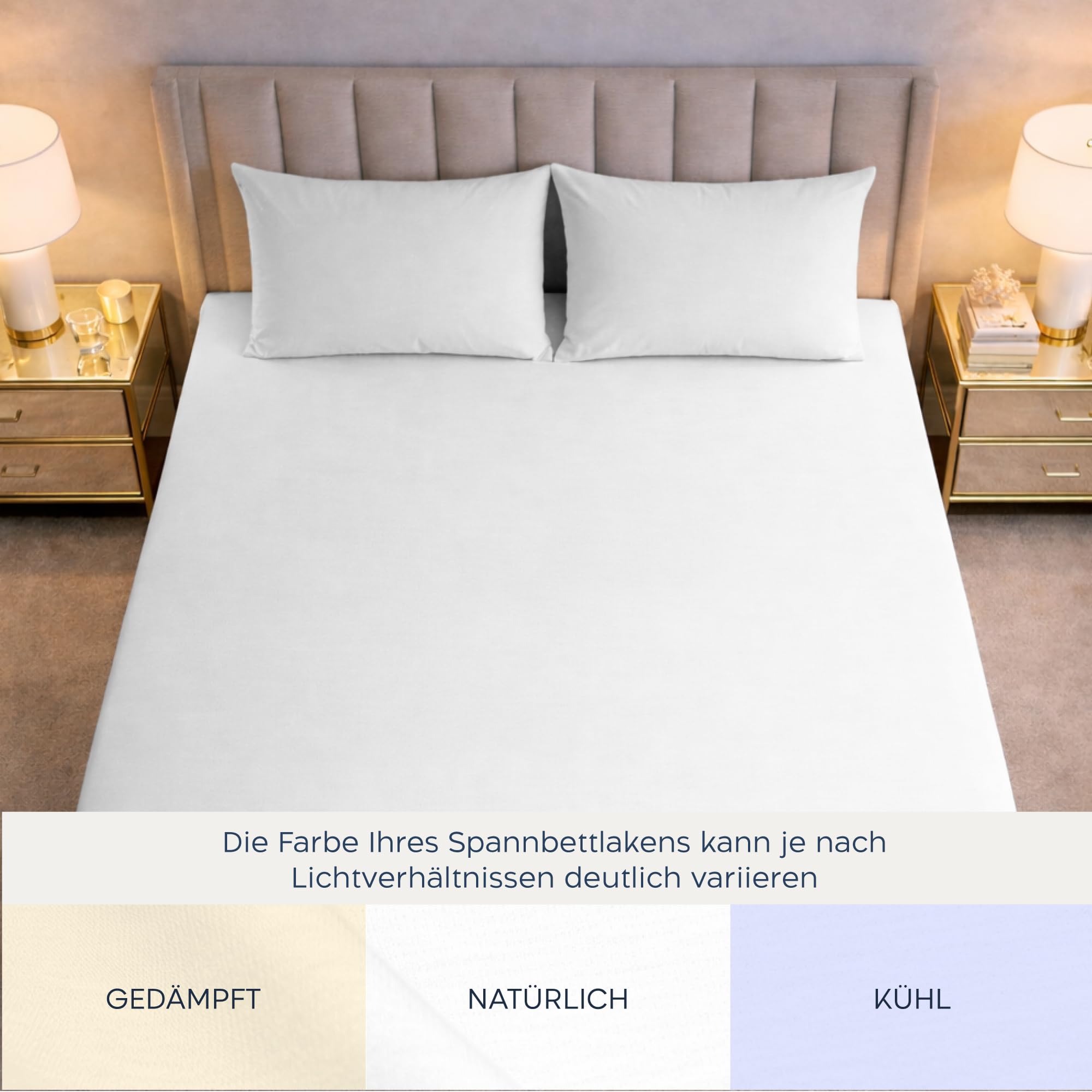 Dreamzie - Topper Spannbettlaken - 180x200 - Baumwolle Elasthan | Weiß · 35cm Hoch · Oeko-Tex zertifiziert · Elastikband · Spannbetttücher für Hohe Matratzen
