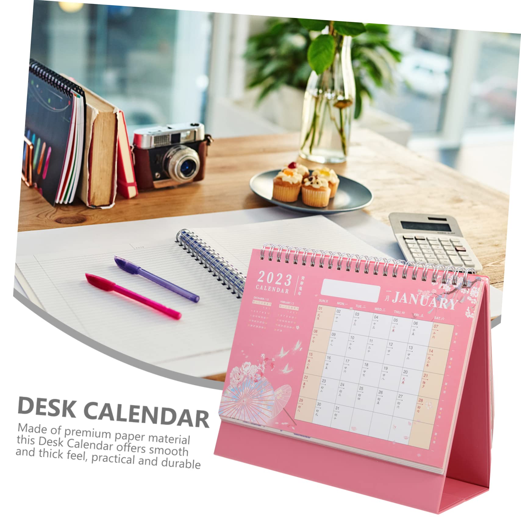 VILLCASE 3pezzi Scrivania Planner Mensile Retro Design Per e Casa Per e Capodanno