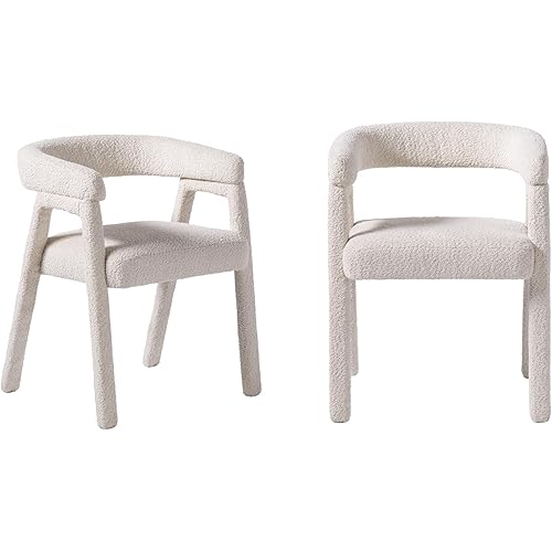 Walker Edison Ezra Modern Solid Wood Rounded Back Dining Chair - Natural (Set of 2)