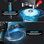 ENEACRO 1-1/4 pouce SDS-Plus 1500W Perceuse rotative à marteau de service lourd, embrayage de sécurité 3 Fonctions avec contrôle de vibration, y compris graisse, chisels et perceuses avec embrayage de sécurité de boîtier, 3 Fonctions, Contrôle des vibrations, Inclut la graisse, les chisels, le bit de forage