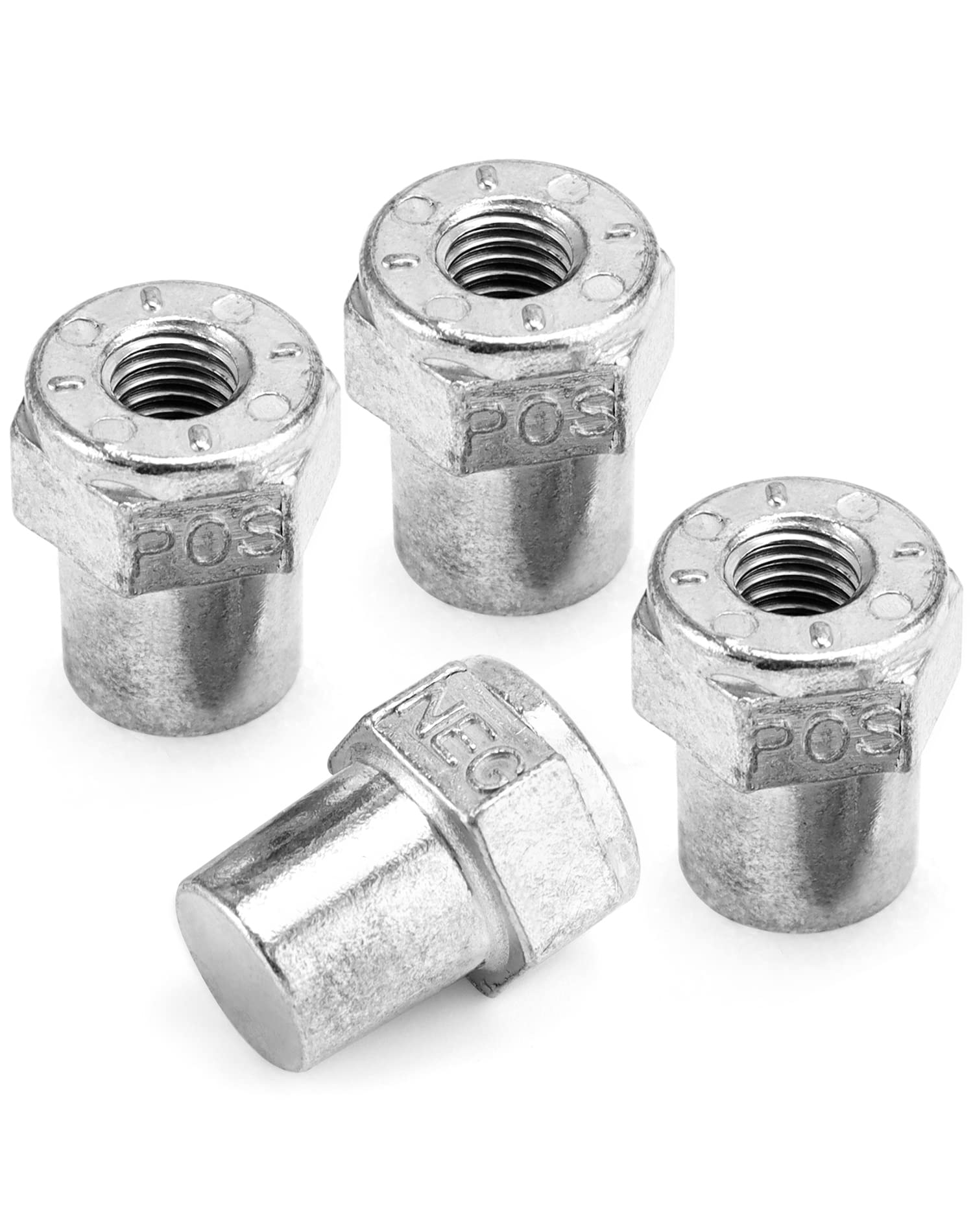 QWORK Car Positive Negative Battery Post Terminal, 2 Pair Zinc Alloy Battery Adapter, 3/8 Female Stud Adapter