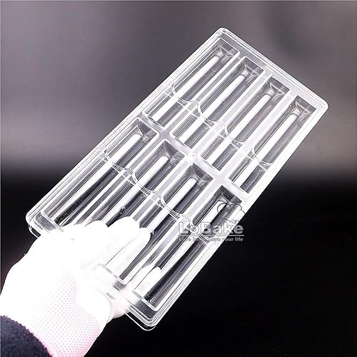 Miniatura 8 de 8 cavidades palos largos policarbonato PC plástico transparente chocolate molde caramelo cubo de hielo molde sugarcraft hornear moldes DIY panadería