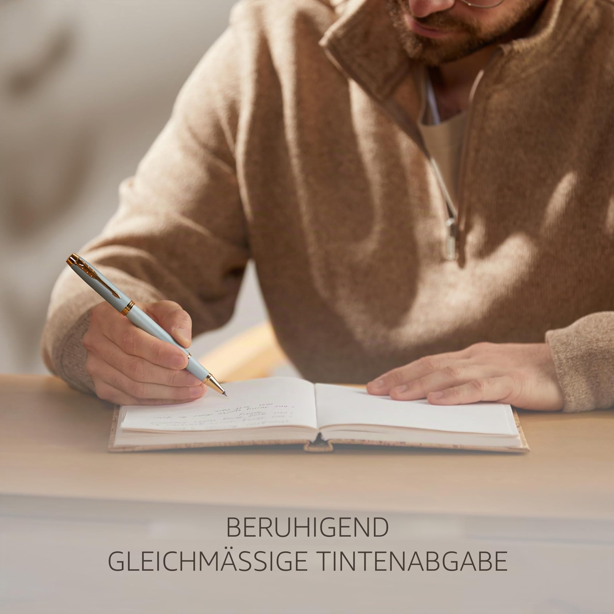 Parker IM Writing Rituals Tintenrollergrünes Gehäuse mit Farbverlaufgoldene Zierteilefeine Spitzeschwarze TinteGeschenkbox