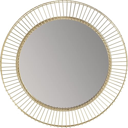 Fetco Habitat Argus - Espejo de pared dorado, metálico