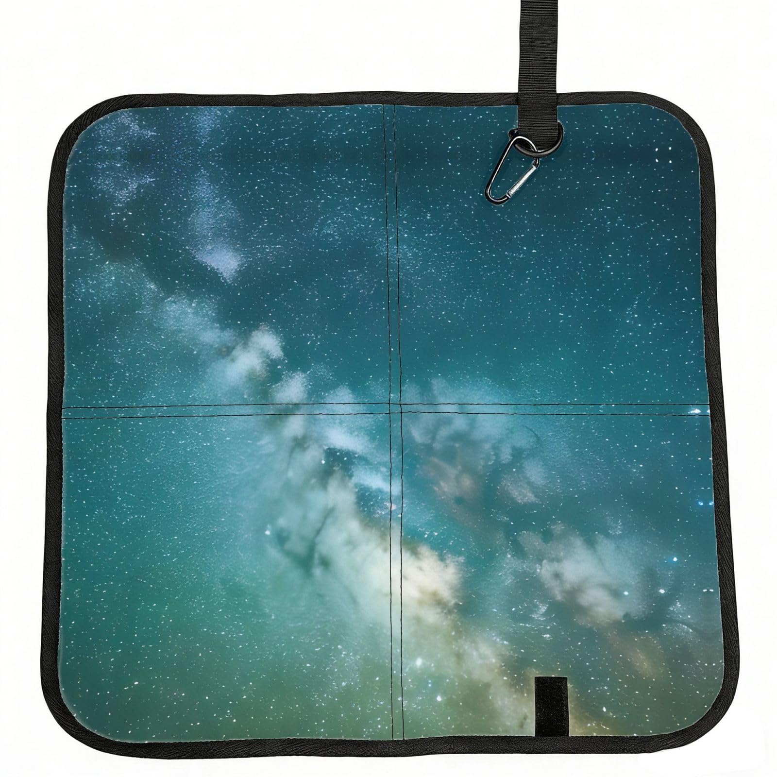 YGLHBDPBF Starry Night Sky Deep Outer Space Print Camping seat cushion,Foldable Sitting Pads,Save Backpack Space for Hiking