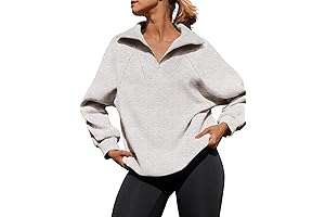 Logene Women's 1/4 Zipper Sweatshirt - Long Sleeve, Relaxed Fit