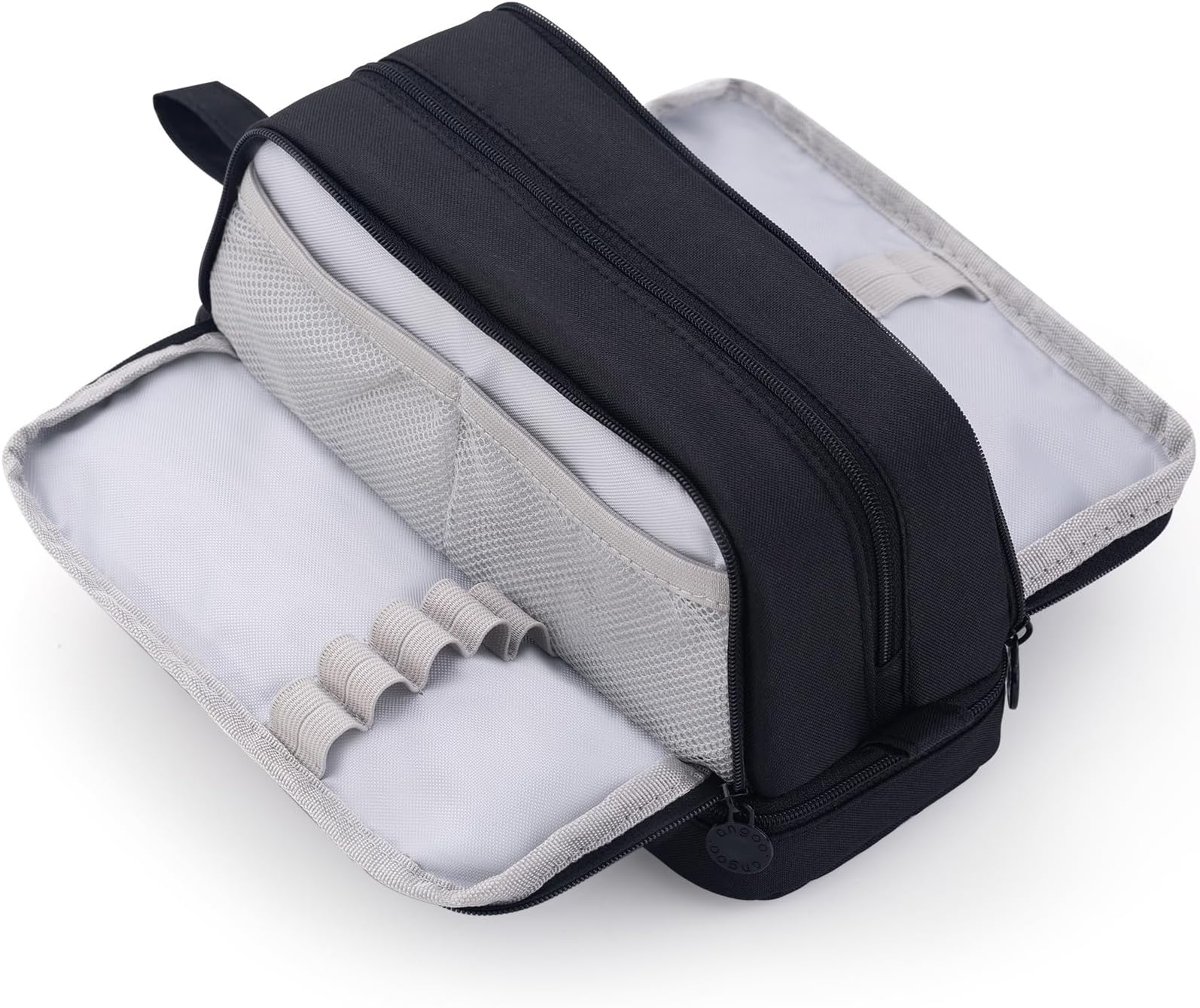 CICIMELON Large Capacity Pen Pencil Case with 4 Compartments, Multi-Slot Pencil Pouch Bag Aesthetic School Supplies Organizer for Teens Adults (Black)