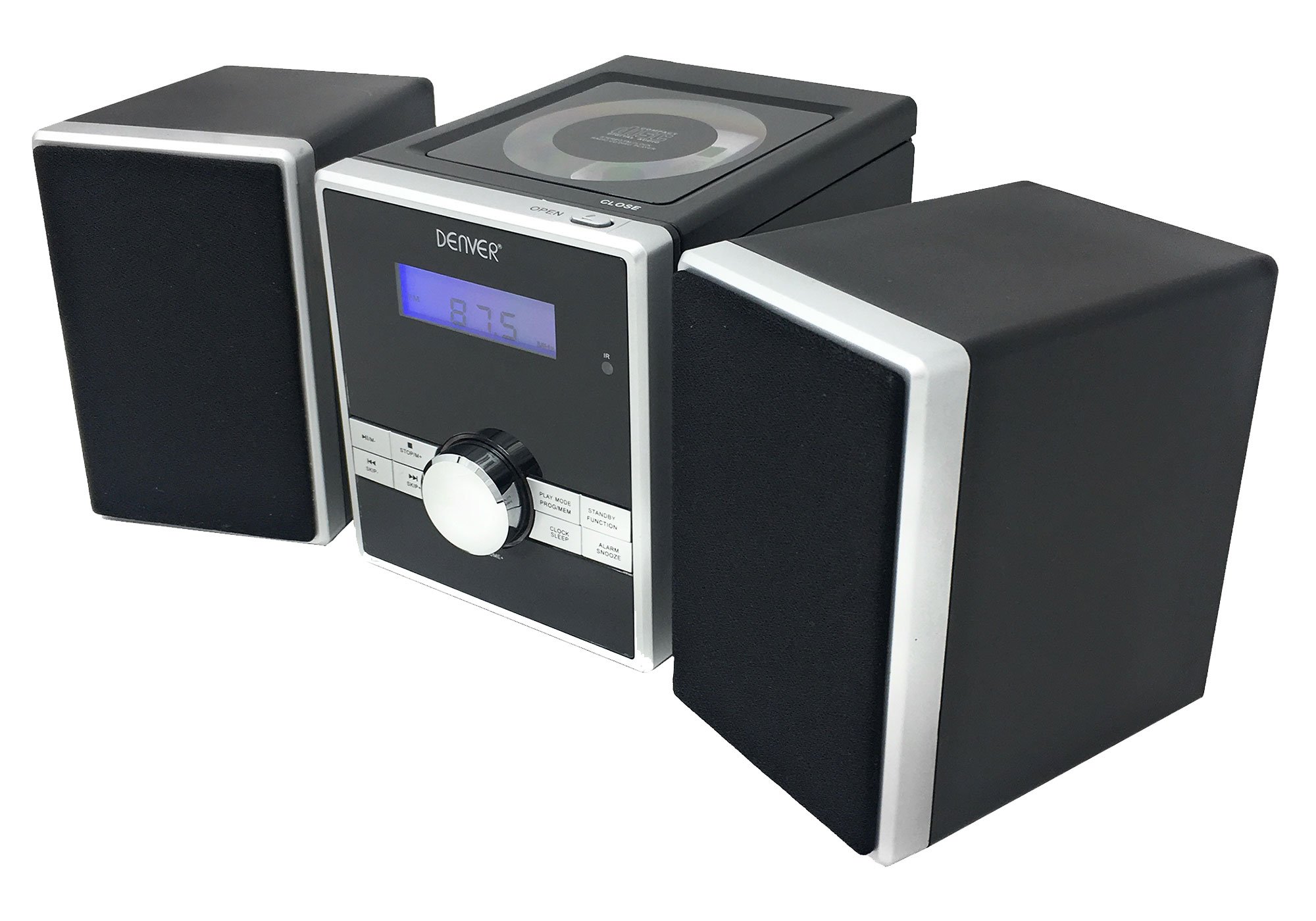 Denver Système micro audio MCA-230 avec radio PLL-FM, lecteur CD et entrée AUX, noir/argent