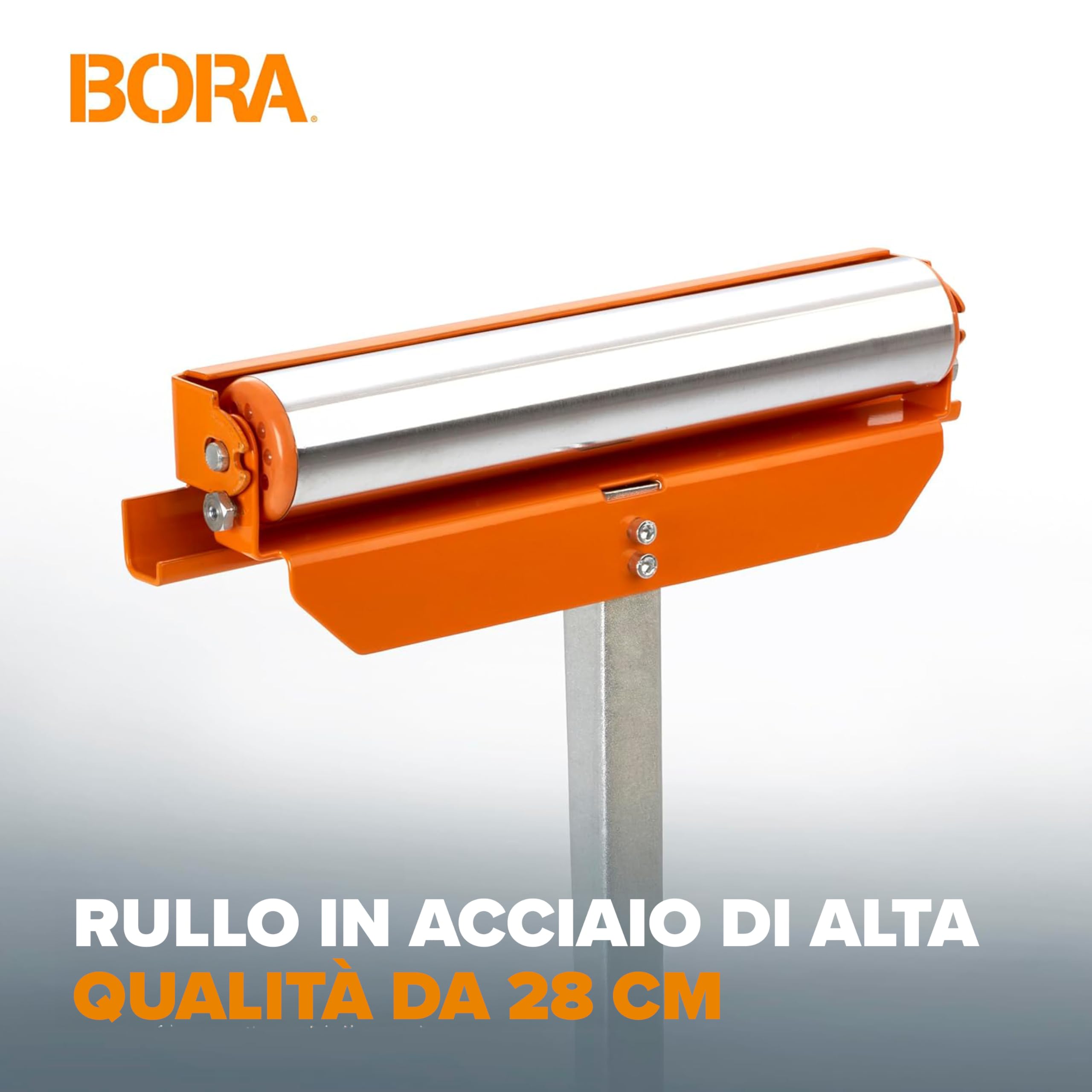 'Bora Portamate PM-5090 Adjustable Pedestal Feed Roller Support with 11-1/4'' Ball Bearing Steel Roller'