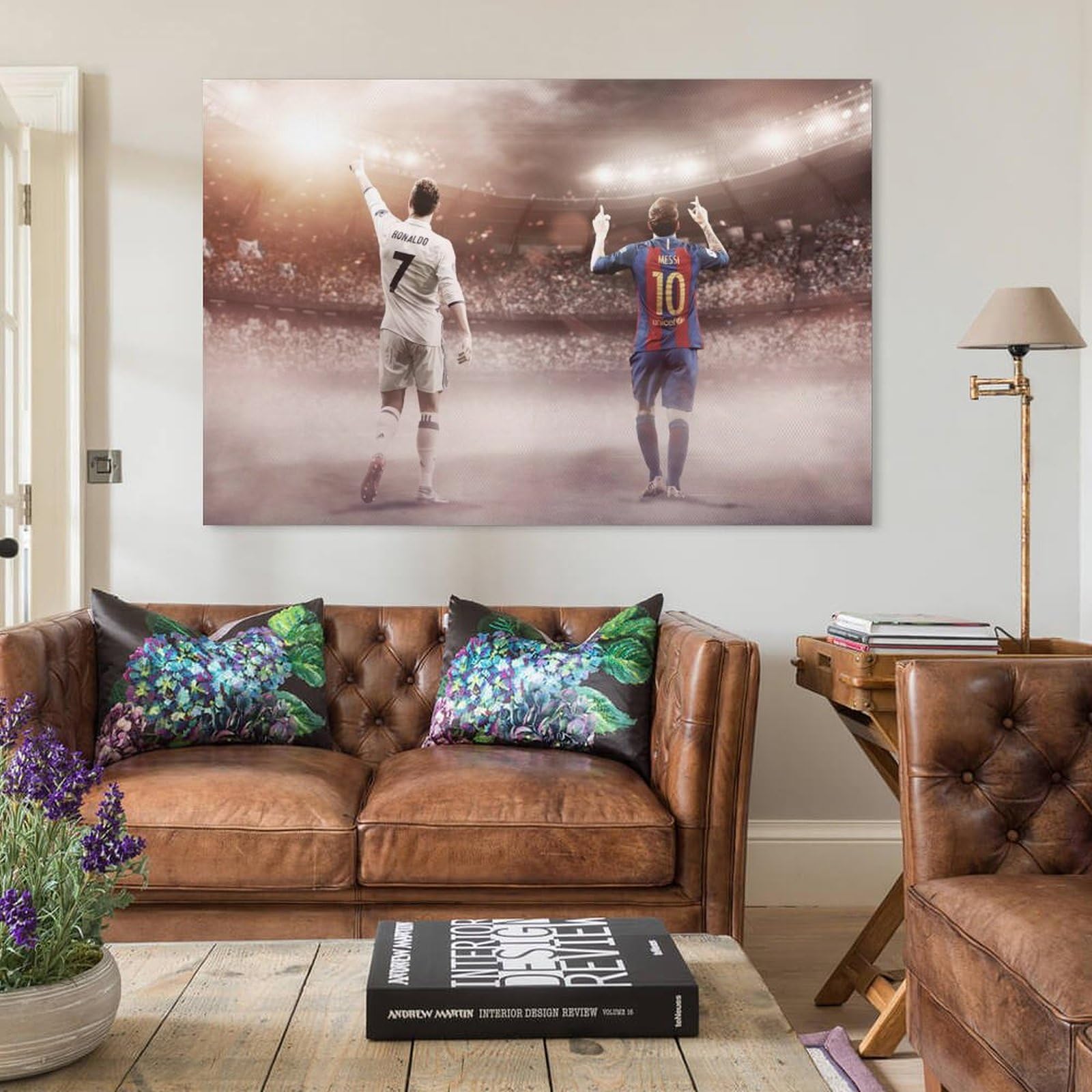 リオネル・メッシ & クリスティアーノ・ロナウド アートパネル(50*70cm） リオネル・メッシ & クリスティアーノ・ロナウド アートパネル