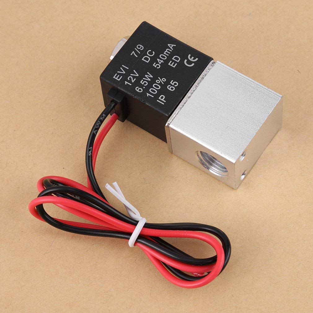 Válvula Electromagnética Cerrada por Defecto de Aluminio, Válvula Neumática DC 12V para Equipos Industriales