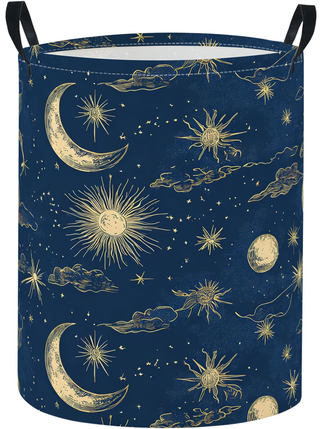 Baby Laundry Basket Baby Nursery Hamper Kids Laundry Basket Toy Storage Bin for Boys Room Decor Gift Baskets for Bedroom Bathroom(Moon Star)