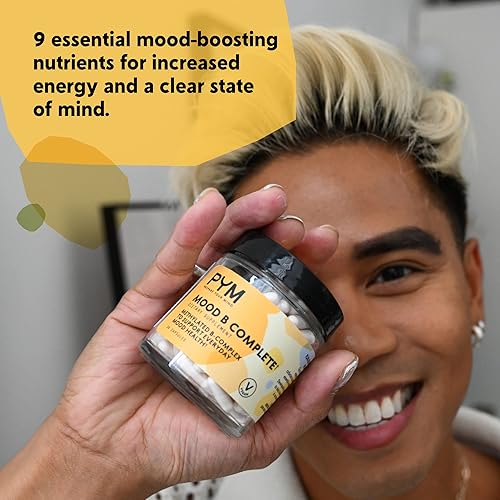 Miniatura 7 de PYM (30 unidades) Complejo de vitamina B Complejo de apoyo al estado de ánimo  Complejo B metilado para el estado de ánimo diario y apoyo energético
