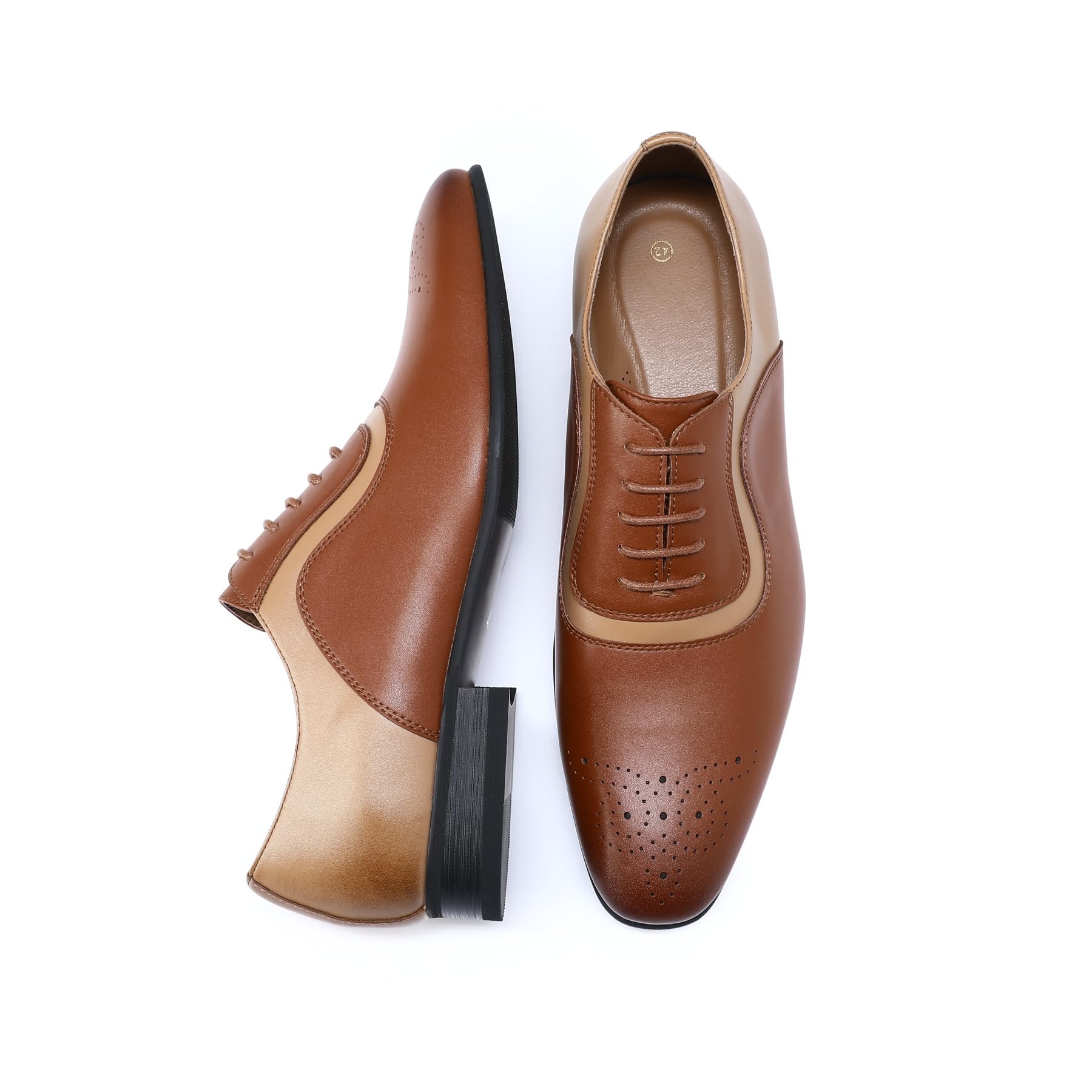 YFFUSHI Scarpe Eleganti Uomo Brogue Oxford Basse Stringate Sposo Shoes Formale Derby Business Matrimonio