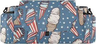 FRODOTGV 4th Of July American Flag Blue Color Ice Cream cup holder stroller organizer baby caddy large zippered pocket accesorios para carro bebe
