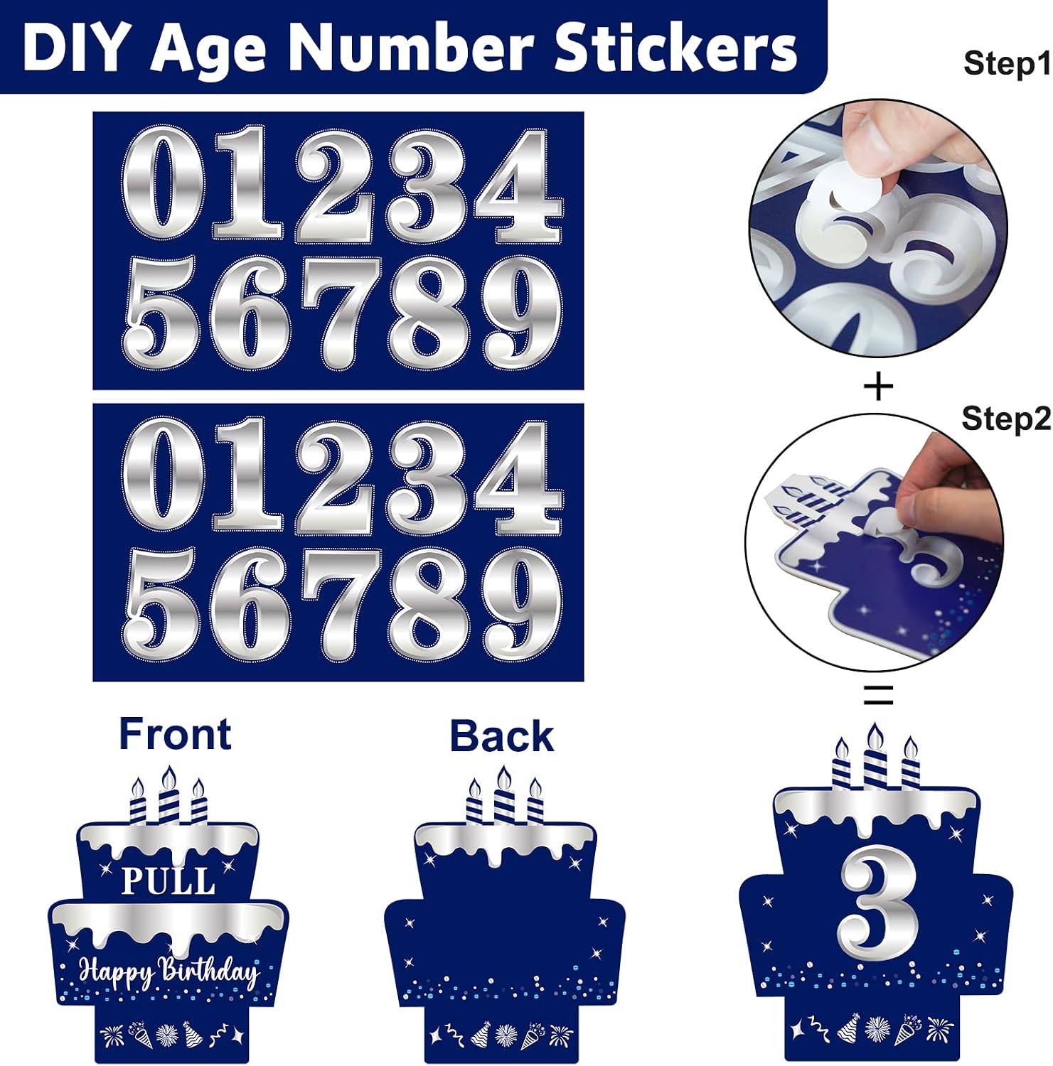 Turypaty Happy Birthday Money Gift Box with DIY Stickers, Party Cash Gift image 4