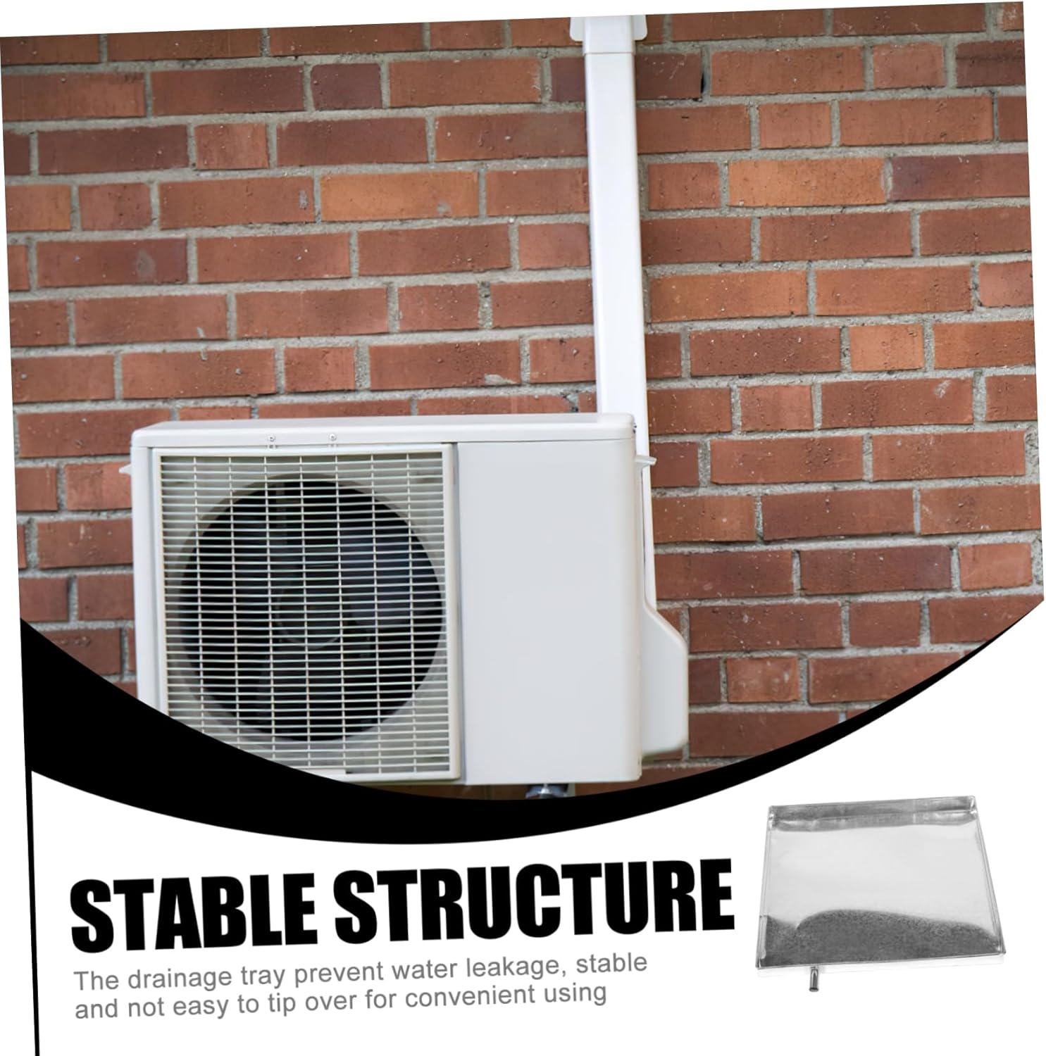 Air Conditioner Drip Tray Leak Drain Pan for Air Conditioning Units Coated No Accessories Included for Preventing Water Damage