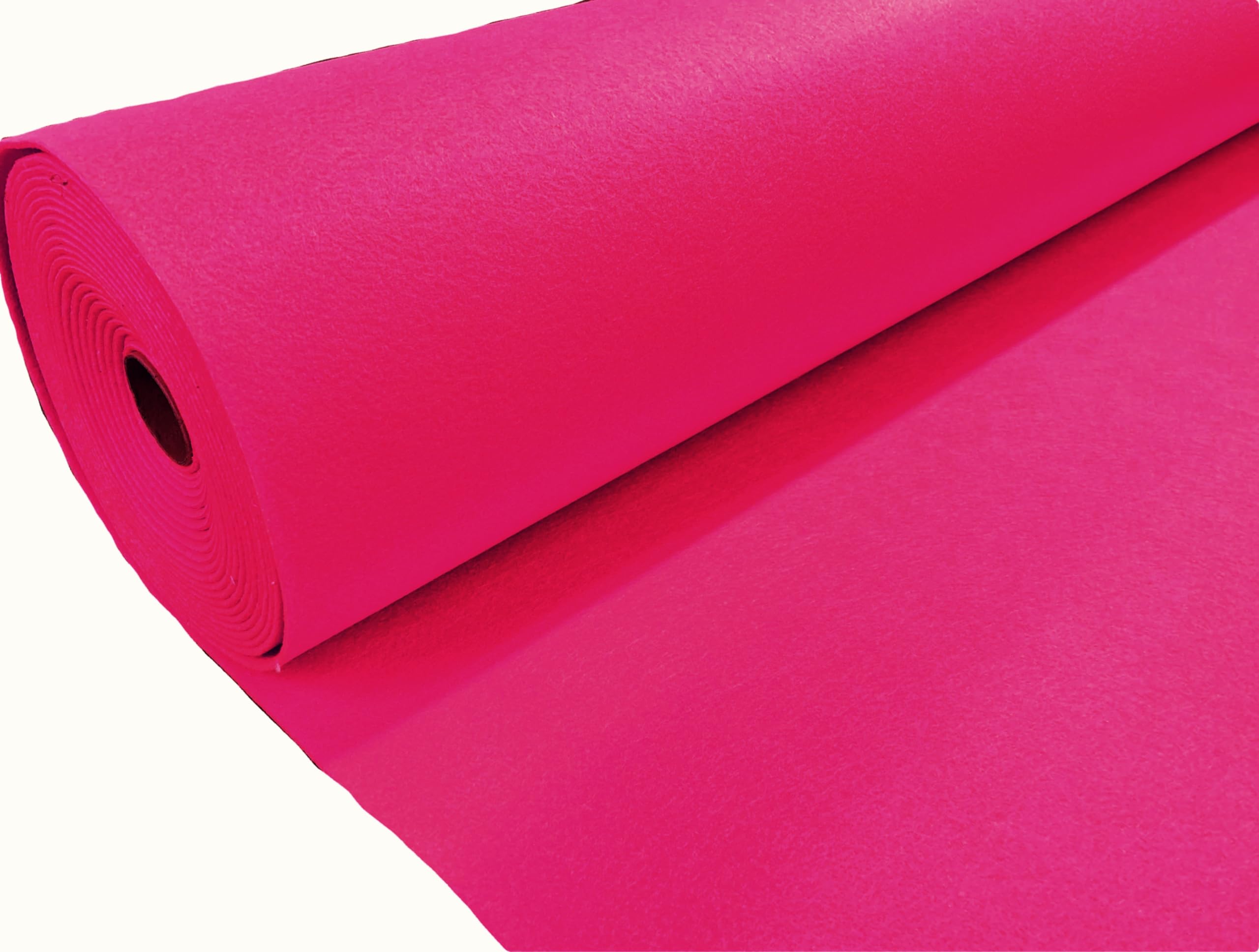 Felt Fabric Plain Colour Polyester 3 Different Sizes: A4 Sheets/Half metre/Metre 90cm Wide (Cerise, Metre (100cm x 90cm)) โ image 1