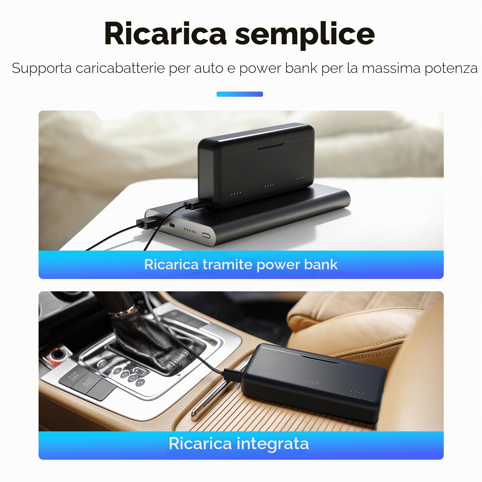 TELESIN Triplo Caricabatterie per DJI Osmo Action 5 Pro 4 3, Custodia di Ricarica Rapida USB con Cavo Type-C per la Batteria Originale di Osmo Action 5 4 3, Accessori Caricabatterie per Action Camera