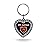 NFL Rico Industries Chicago Bears Bling 1 MOM Heart Key Chain Rhinestone Heart Keychain