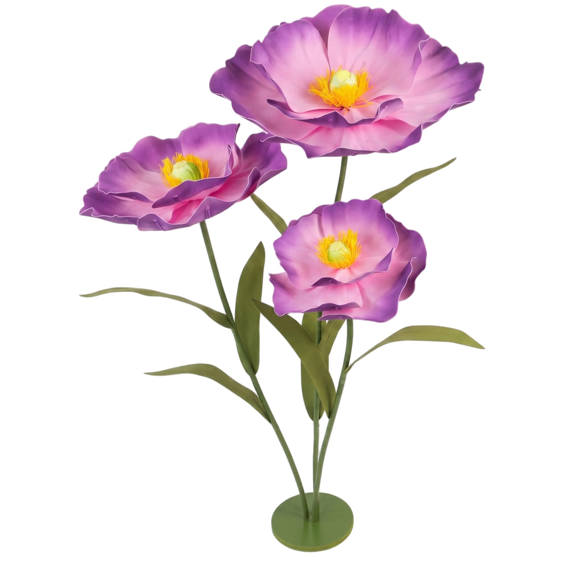 Tsawntd 5.6 Ft Giant Flowers with Stand, Realistic Oversized Flowers for Decoration, Jumbo Light Eva Artificial for Window Displays, Weddings & Events, Style2 Oversized Large Jumbo