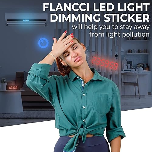 Miniatura 4 de FLANCCI Calcomanías de bloqueo de luz LED filtros LED de atenuación de luz 2 hojas hojas de atenuación para enrutadores cubiertas LED opacas