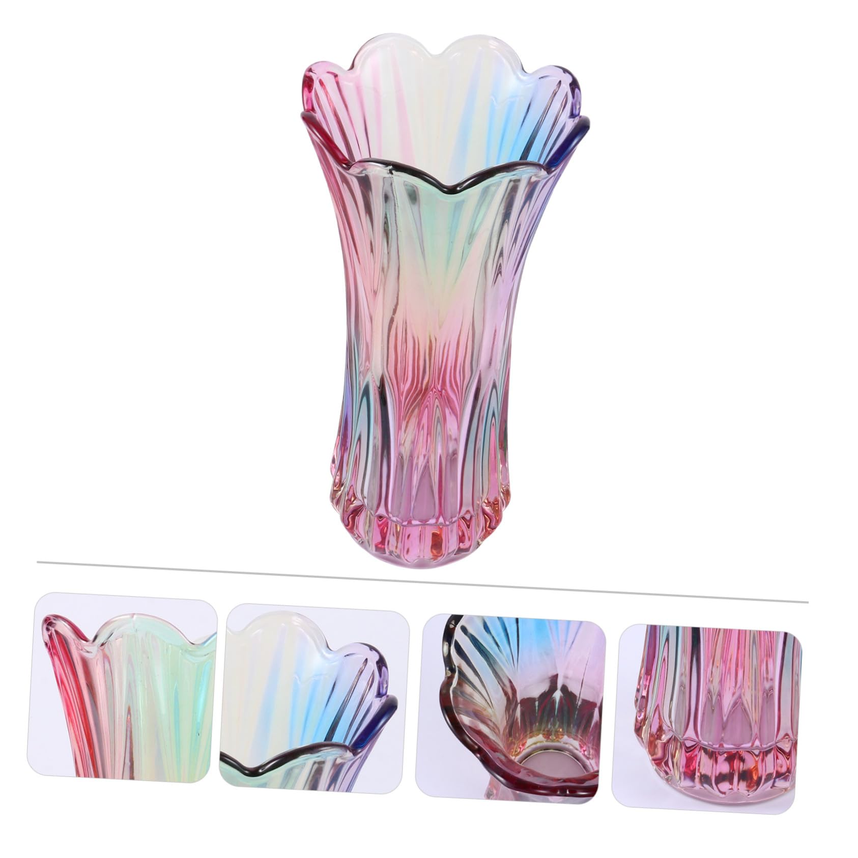 BESPORTBLE Dekorative Glasvase im Retro Stil aus Glas für Grüne Pflanzen und Blumen Fensterbänken und Schreibtischen im Einfachen Stil