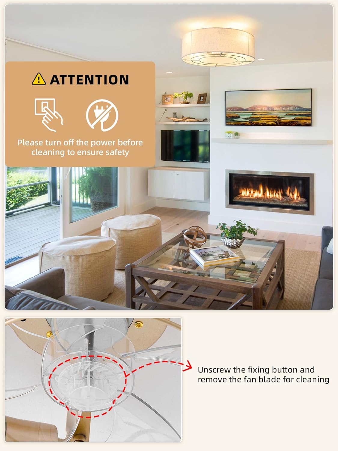 20" Boho Ceiling Fans with Lights and Remote, Bohemian Caged Ceiling Fan with Light, Enclosed Fabric 6 Speeds for Bedroom, Living Room, Nursery