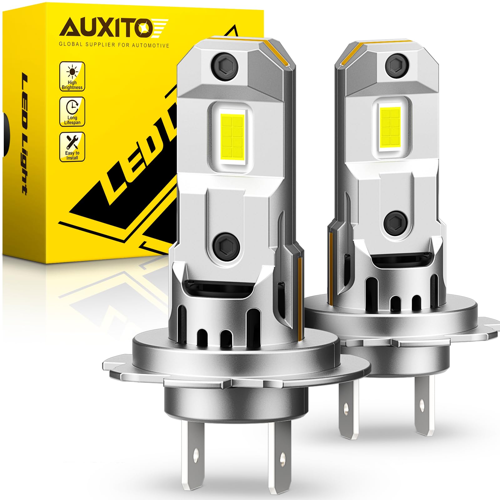 Amazon | AUXITO H7 LEDヘッドライト車検対応 H7 LED 16つの超高輝度